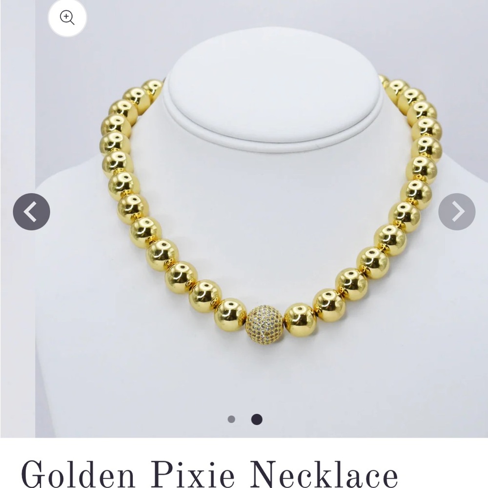 Gold Beaded Strand Necklace Timeless Design